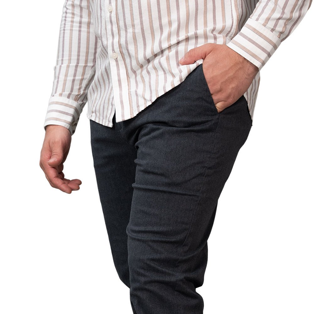 Men’S Low Rise Slim Tapered Cotton Stretch Twill Khakis 30 - Shop Giordano