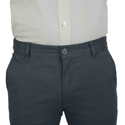 Men’S Low Rise Slim Tapered Cotton Stretch Twill Khakis - Giordano