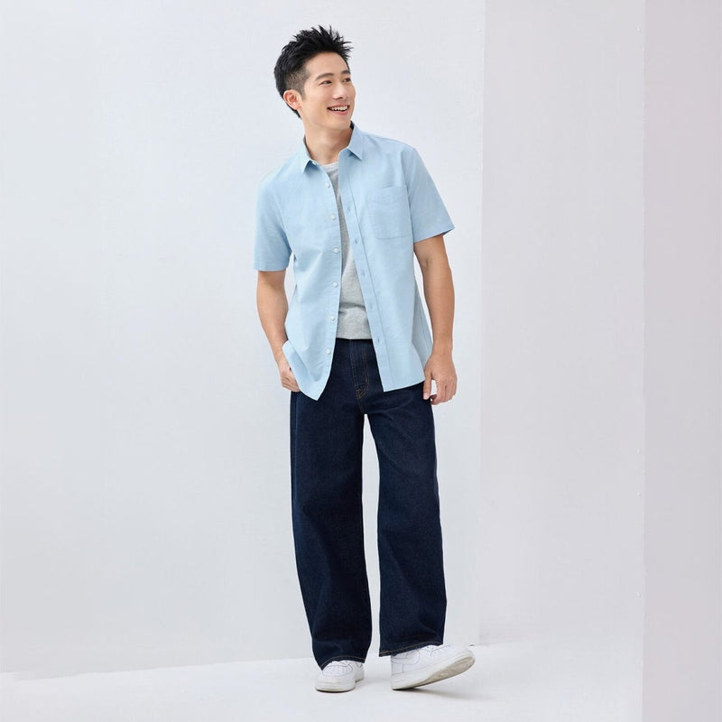 Men's Lyocell Cotton Relex Fit Shirt S - Shop Giordano