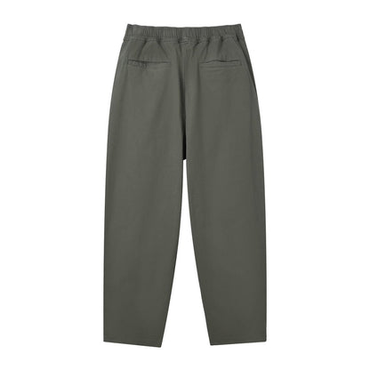 Men's Mid - Rise Relaxed Fit Cotton Stretch Twill Khakis - Giordano