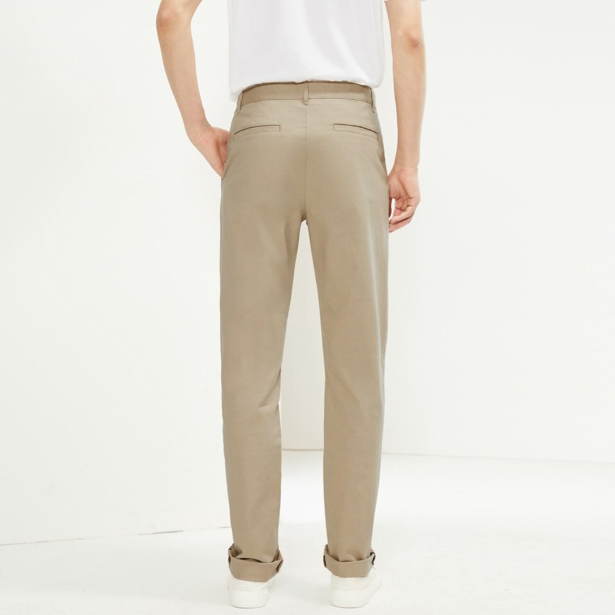 Men's Mid Rise Stretch Twill Khakis 27 - Shop Giordano