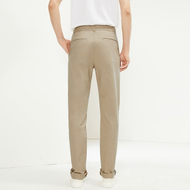 Men's Mid Rise Stretch Twill Khakis 27 - Shop Giordano