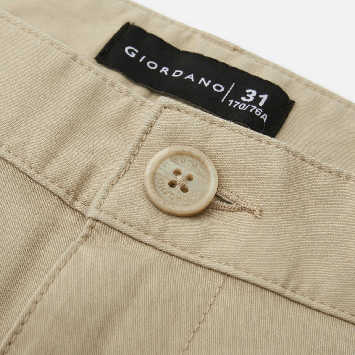 Men's Mid Rise Stretch Twill Khakis 27 - Shop Giordano