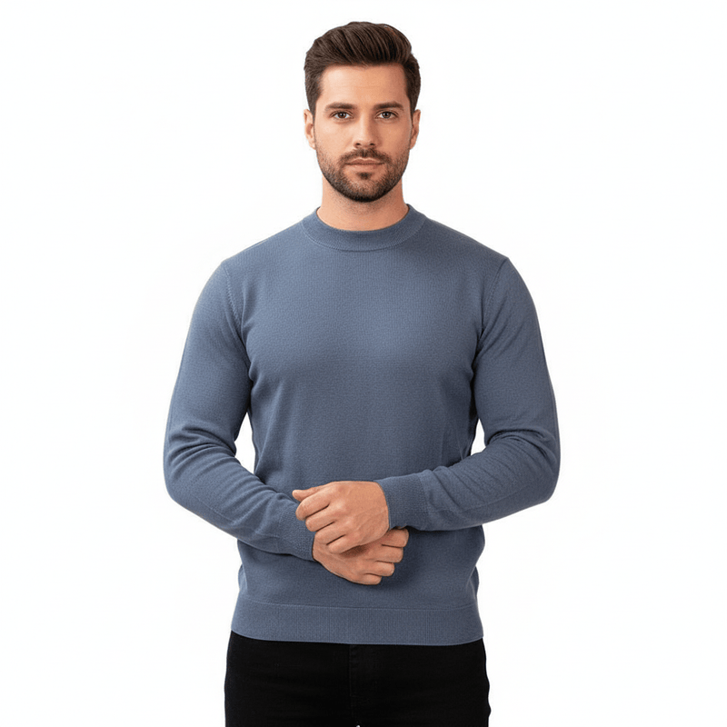 Men’S Mock Neck Jersey Knit Relaxed Fit Sweater S - Shop Giordano