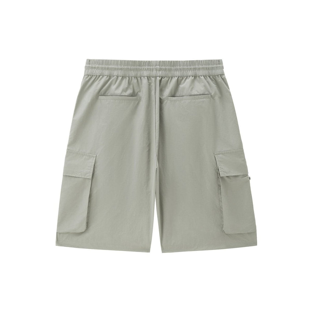 Giordano Men's Nylon-Cotton Twill Elastic Waist Shorts | Korea Collection - Premium Shorts