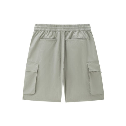 Men’S Nylon - Cotton Twill Elastic Waist Shorts | Korea Collection - Giordano