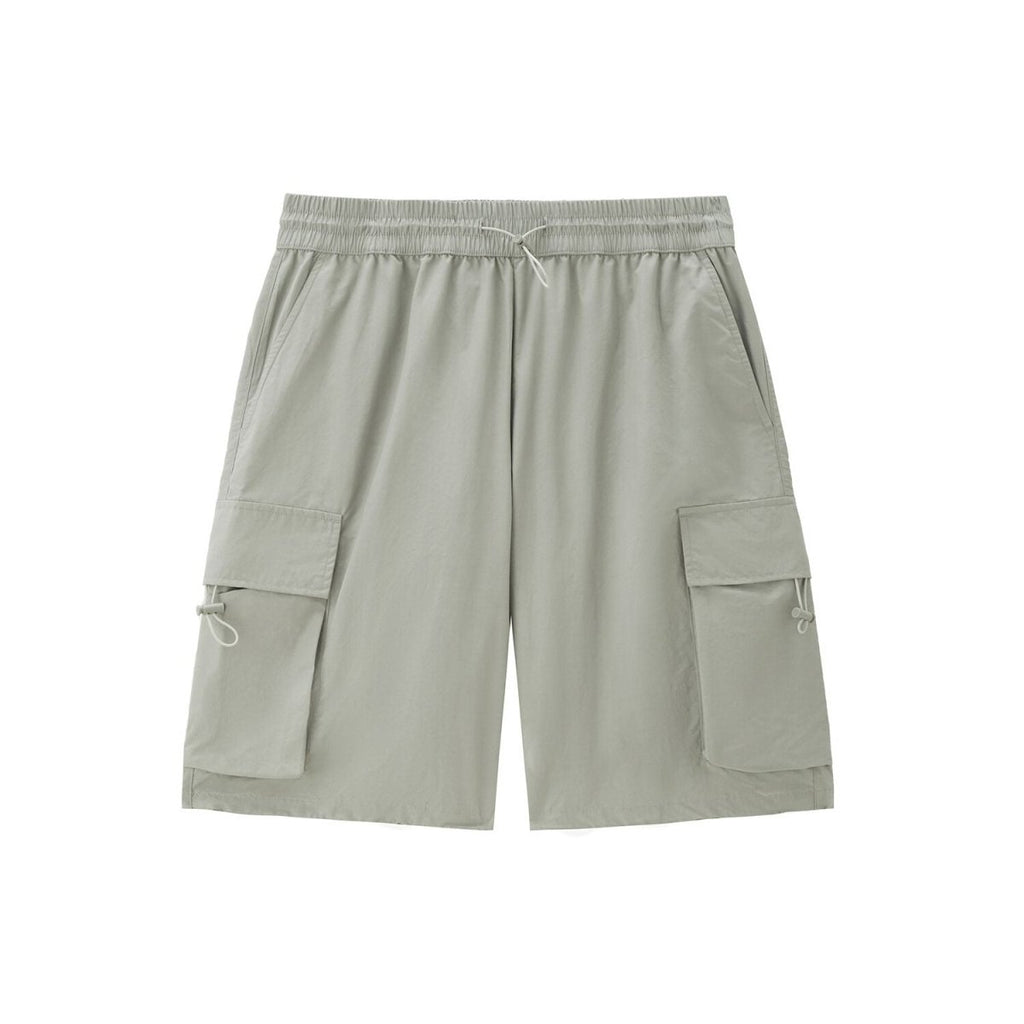 Giordano Men's Nylon-Cotton Twill Elastic Waist Shorts | Korea Collection - Premium Shorts