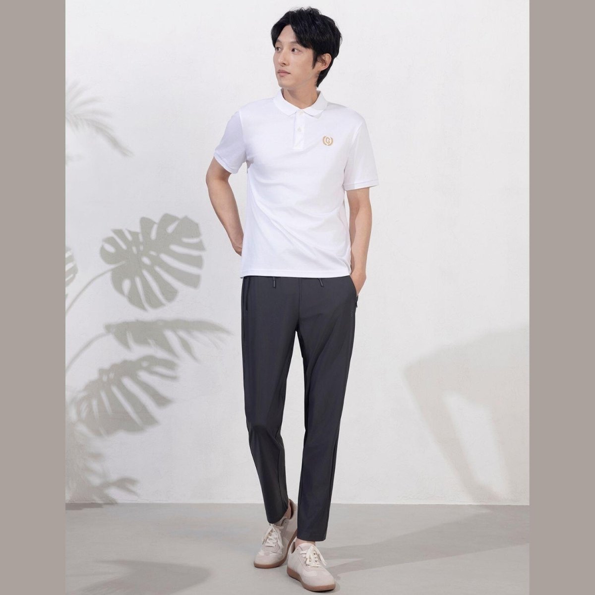 Men's Nylon Spandex Slim Fit Joggers - Giordano