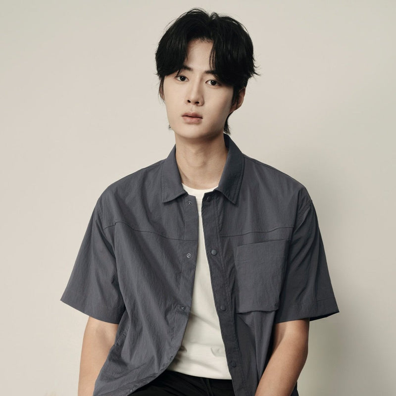 Men’S Nylon Stretch Short Sleeve Shirt – Lightweight & Water - Resistant | Korea Collection S - Shop Giordano