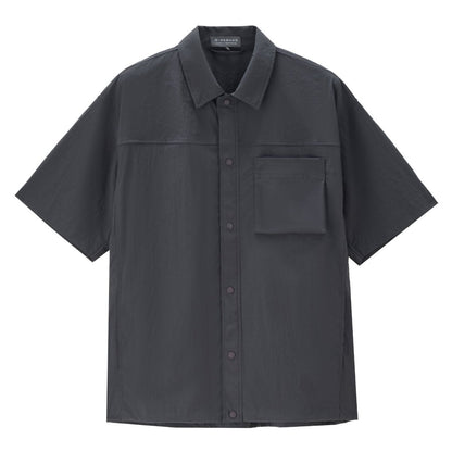 Men’S Nylon Stretch Short Sleeve Shirt – Lightweight & Water - Resistant | Korea Collection - Giordano