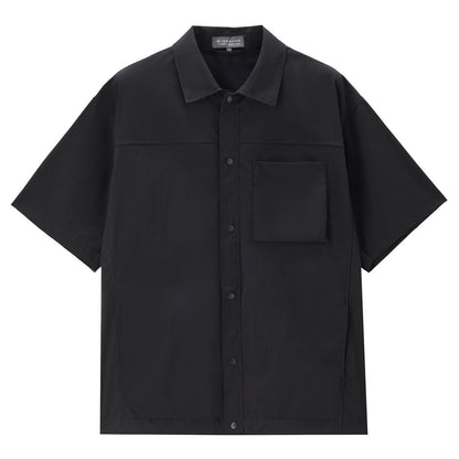 Men’S Nylon Stretch Short Sleeve Shirt – Lightweight & Water - Resistant | Korea Collection - Giordano