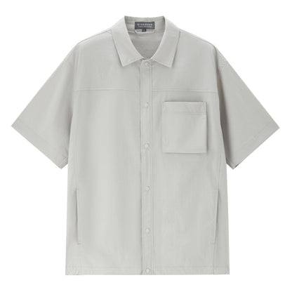 Men’S Nylon Stretch Short Sleeve Shirt – Lightweight & Water - Resistant | Korea Collection - Giordano