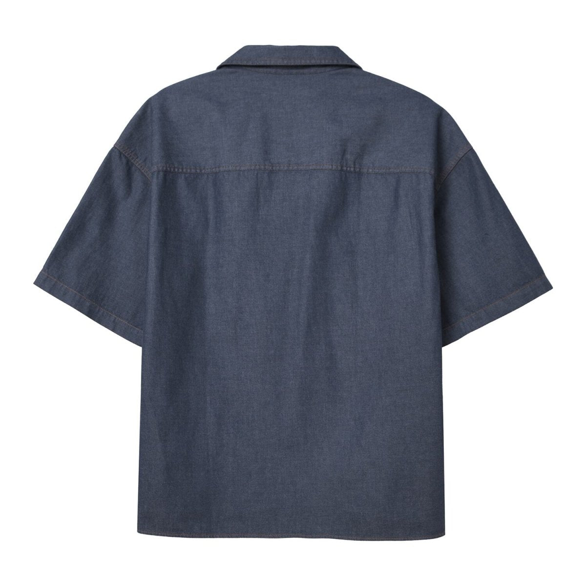 Men's Oversize Twill Shirt: Denim Look, Heavy Wash S - Shop Giordano