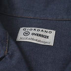 Men's Oversize Twill Shirt: Denim Look, Heavy Wash S - Shop Giordano