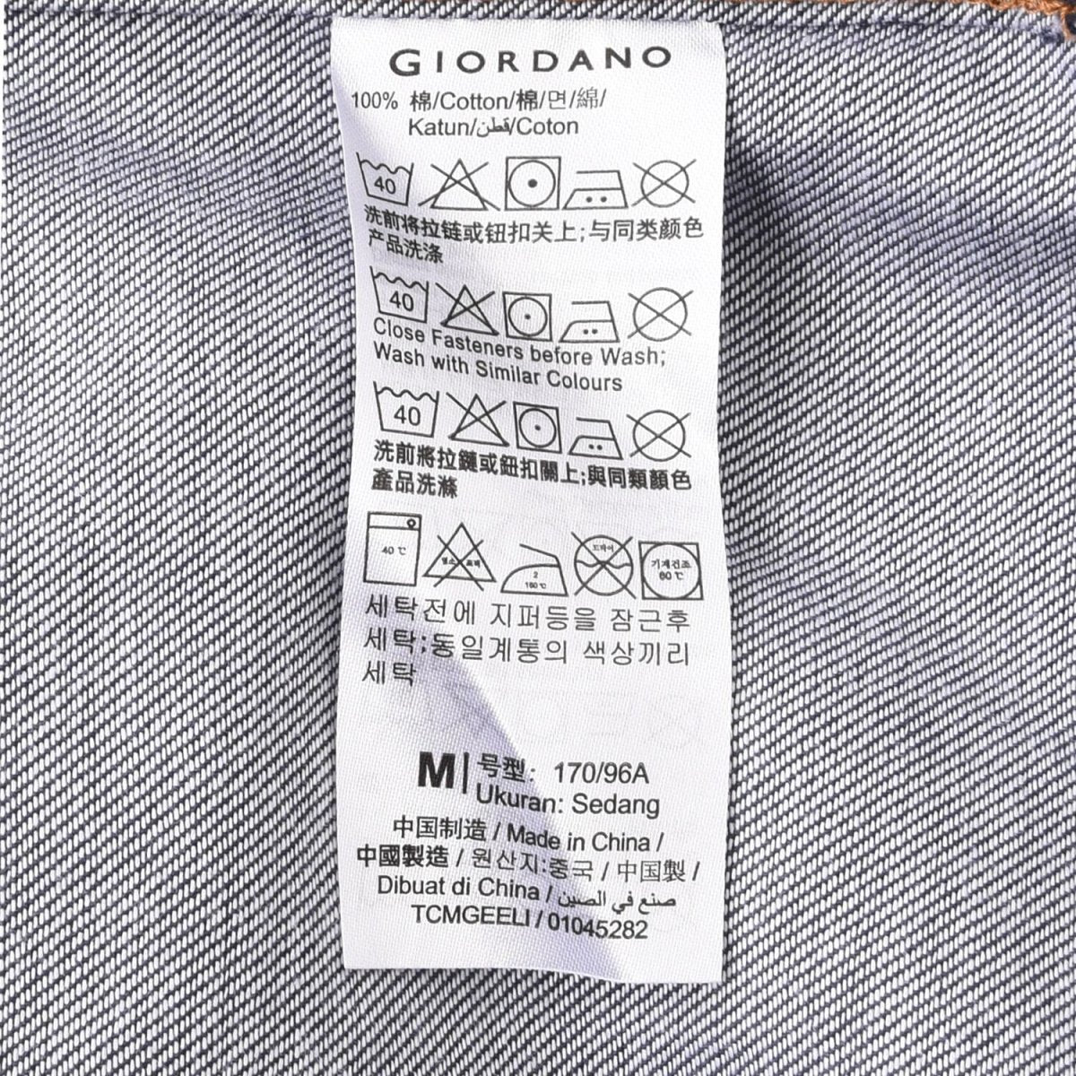 Men's Oversize Twill Shirt: Denim Look, Heavy Wash S - Shop Giordano