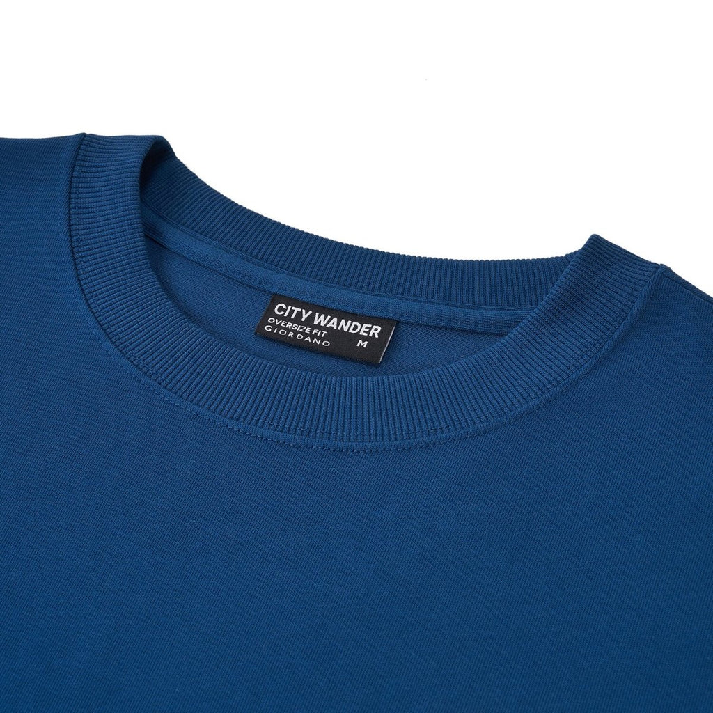 Giordano Men's Oversized Cotton Crew Neck Print Tee | Wander City Collection - Premium Print Tee