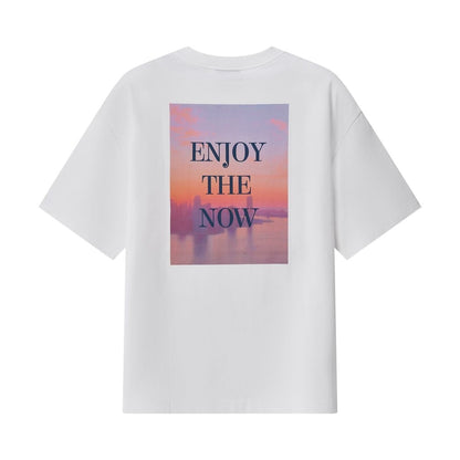 Men's Oversized Cotton Crew Neck Print Tee | Wander City Collection - Giordano