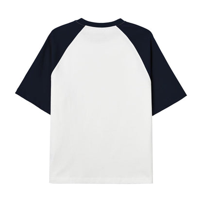 Men's Oversized Cotton Jersey Crew Neck Blocking Tee - Giordano