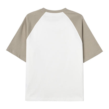 Men's Oversized Cotton Jersey Crew Neck Blocking Tee - Giordano