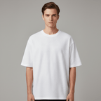 Men's Oversized Jacquard Texture Crew Neck Sorona Tee S - Shop Giordano