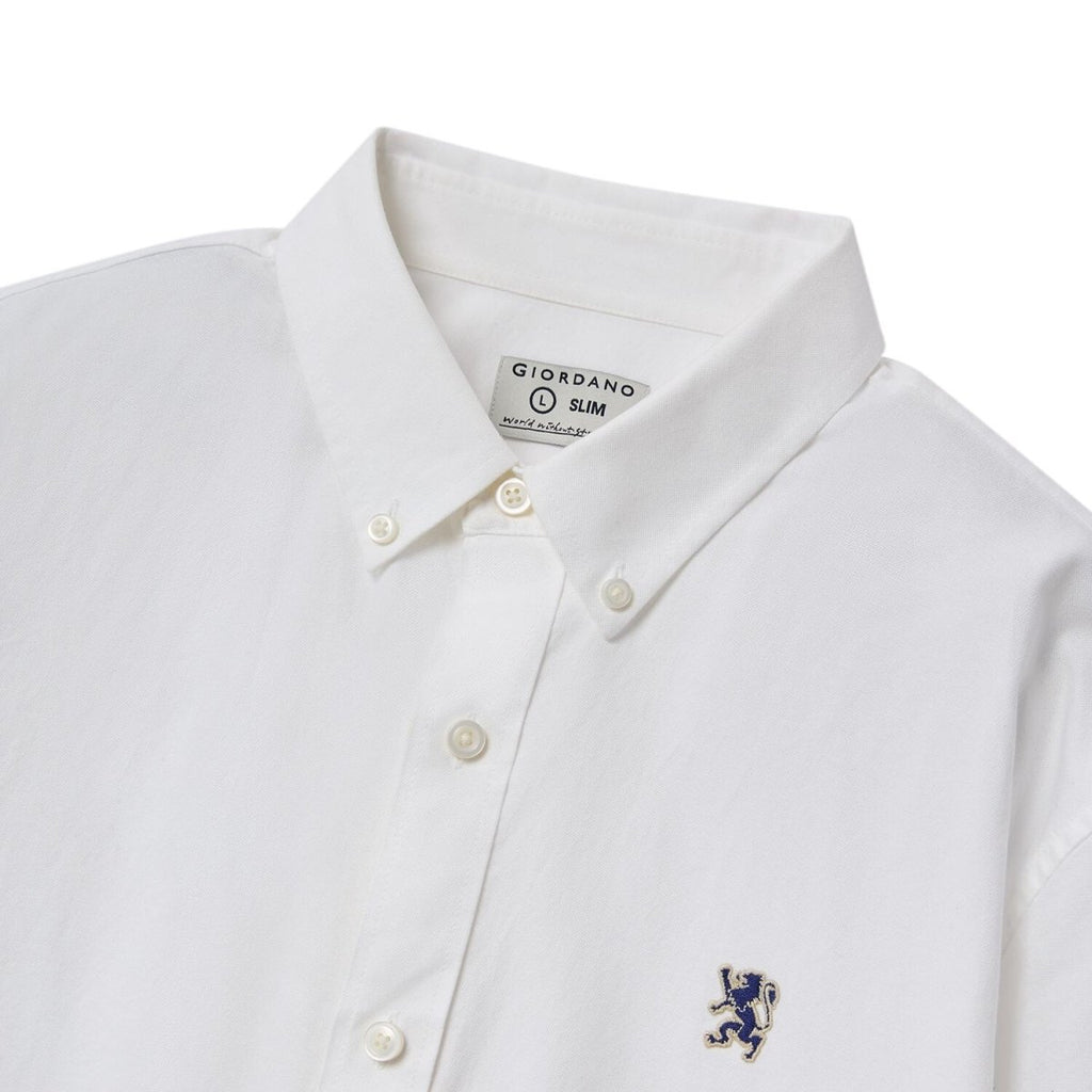 Men's Oxford Long Sleeve Shirt S - Shop Giordano