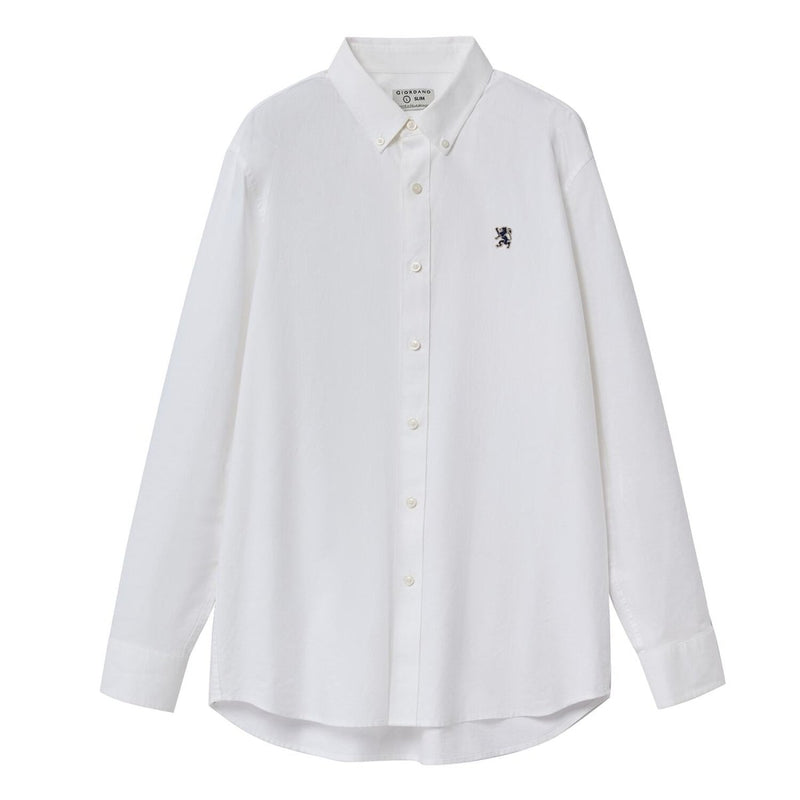 Men's Oxford Long Sleeve Shirt S - Shop Giordano