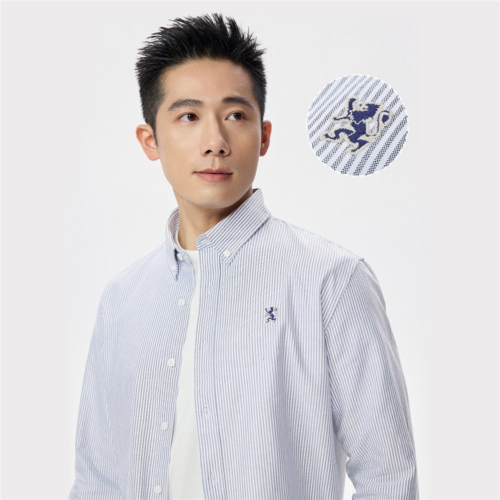 Giordano Men's Oxford Long Sleeve Shirt - Premium Shirts