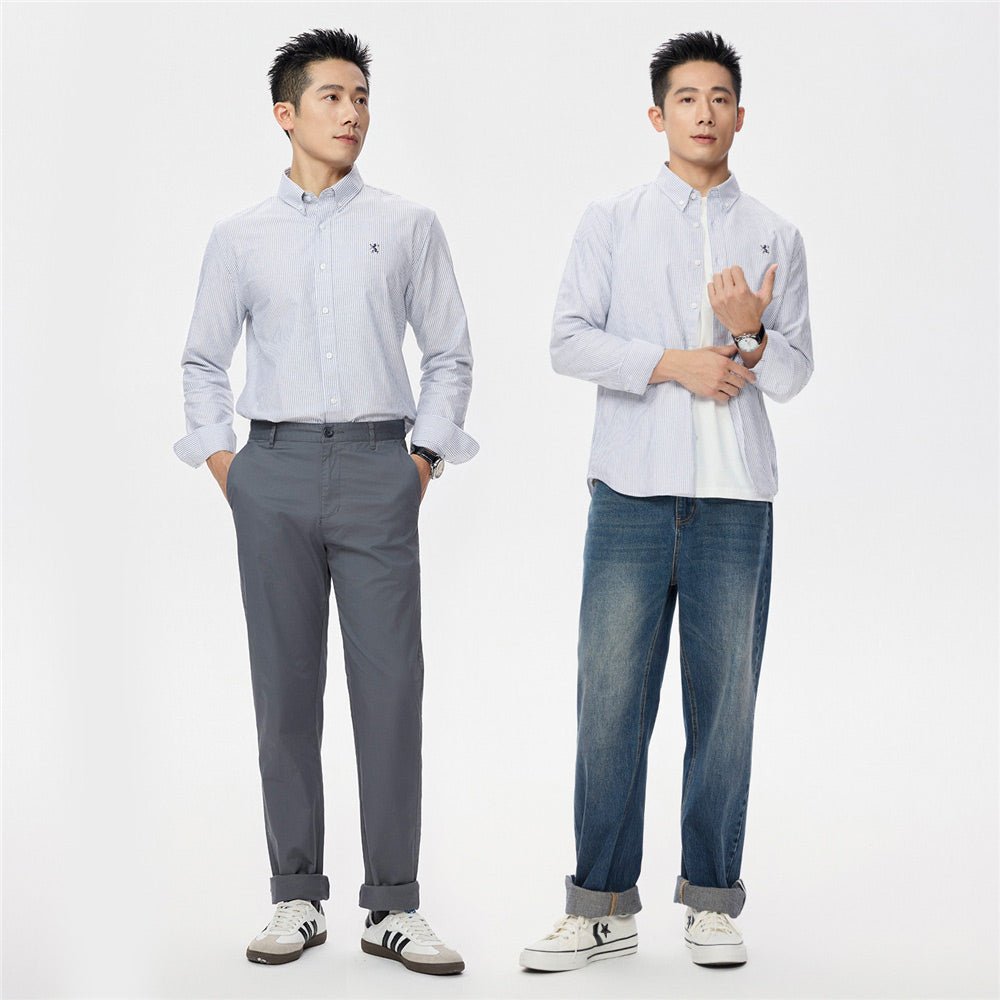 Giordano Men's Oxford Long Sleeve Shirt - Premium Shirts