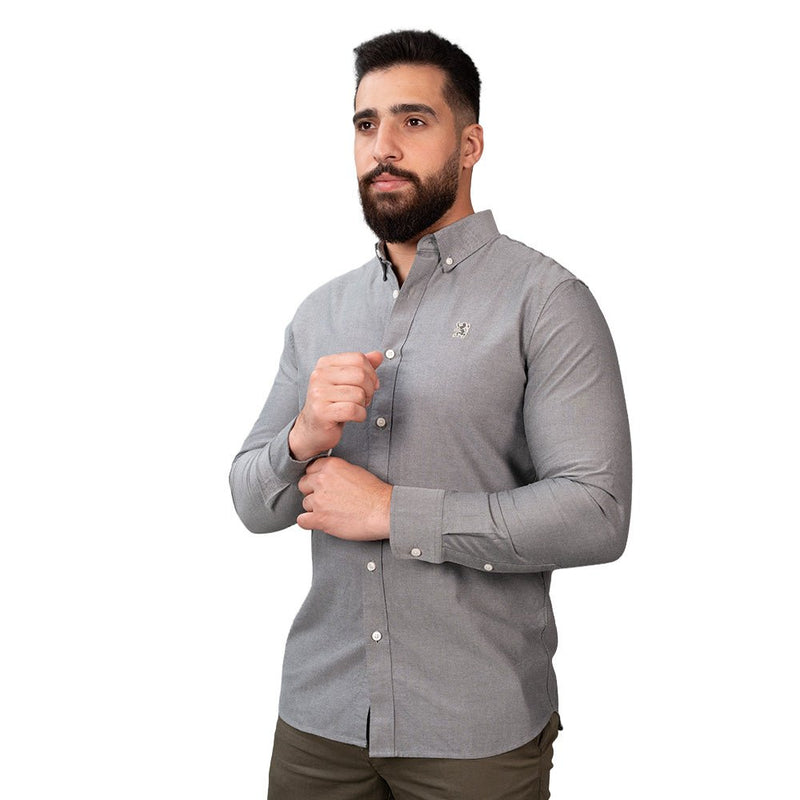 Men's Oxford Long Sleeve Shirt S - Shop Giordano