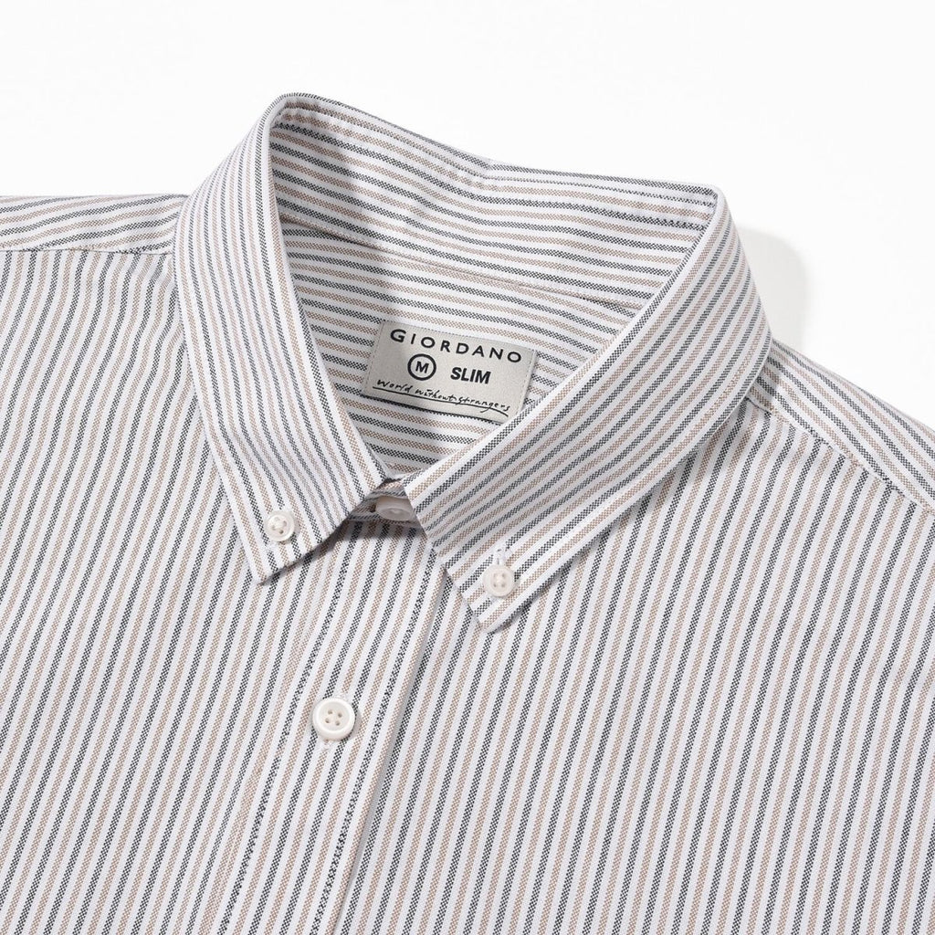 Men's Oxford Long Sleeve Shirt S - Shop Giordano