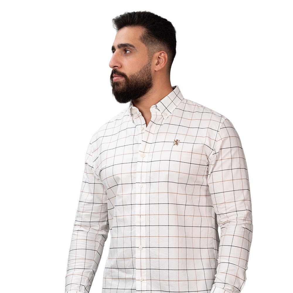 Men's Oxford Long Sleeve Shirt S - Shop Giordano