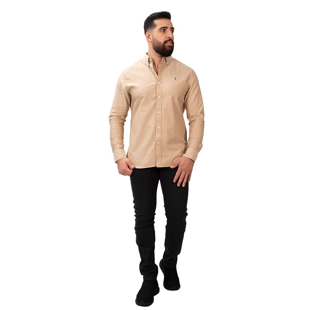 Men's Oxford Long Sleeve Shirt S - Shop Giordano