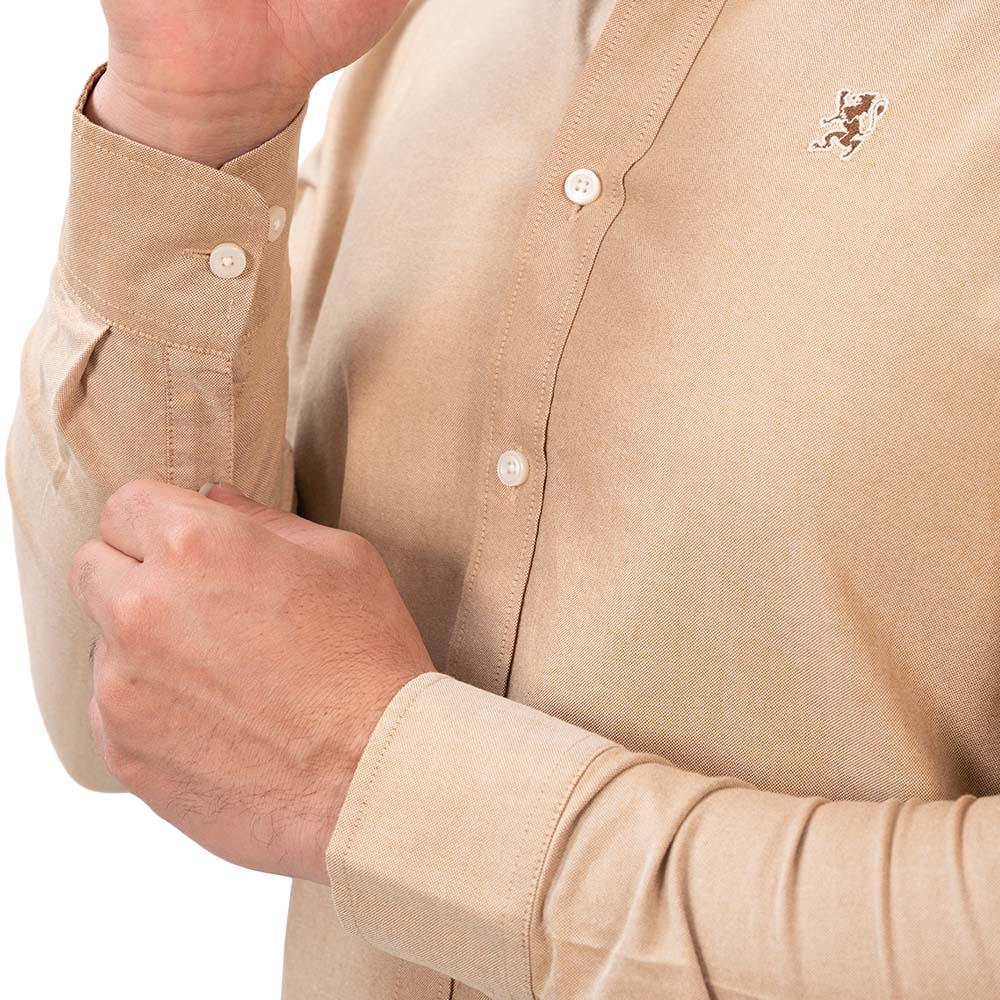 Men's Oxford Long Sleeve Shirt S - Shop Giordano