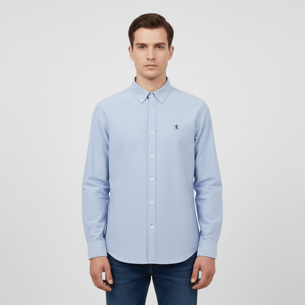 Men's Oxford Long Sleeve Shirt S - Shop Giordano