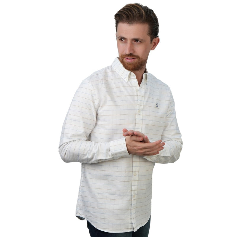 Men's Oxford Long Sleeve Shirt S - Shop Giordano