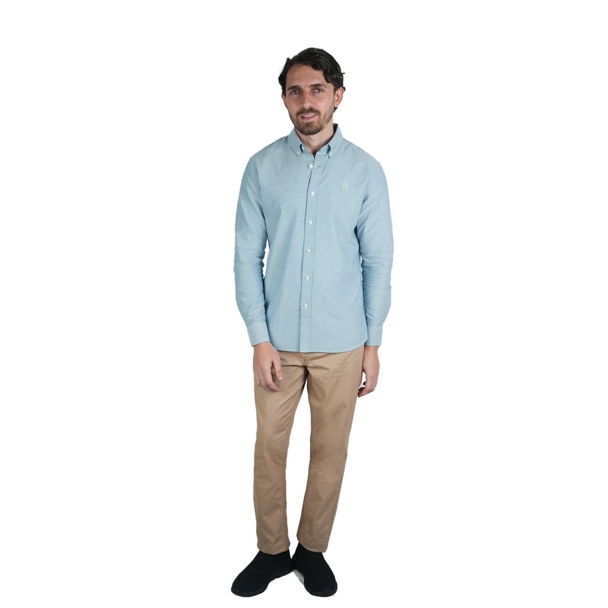 Men's Oxford Long Sleeve Shirt S - Shop Giordano