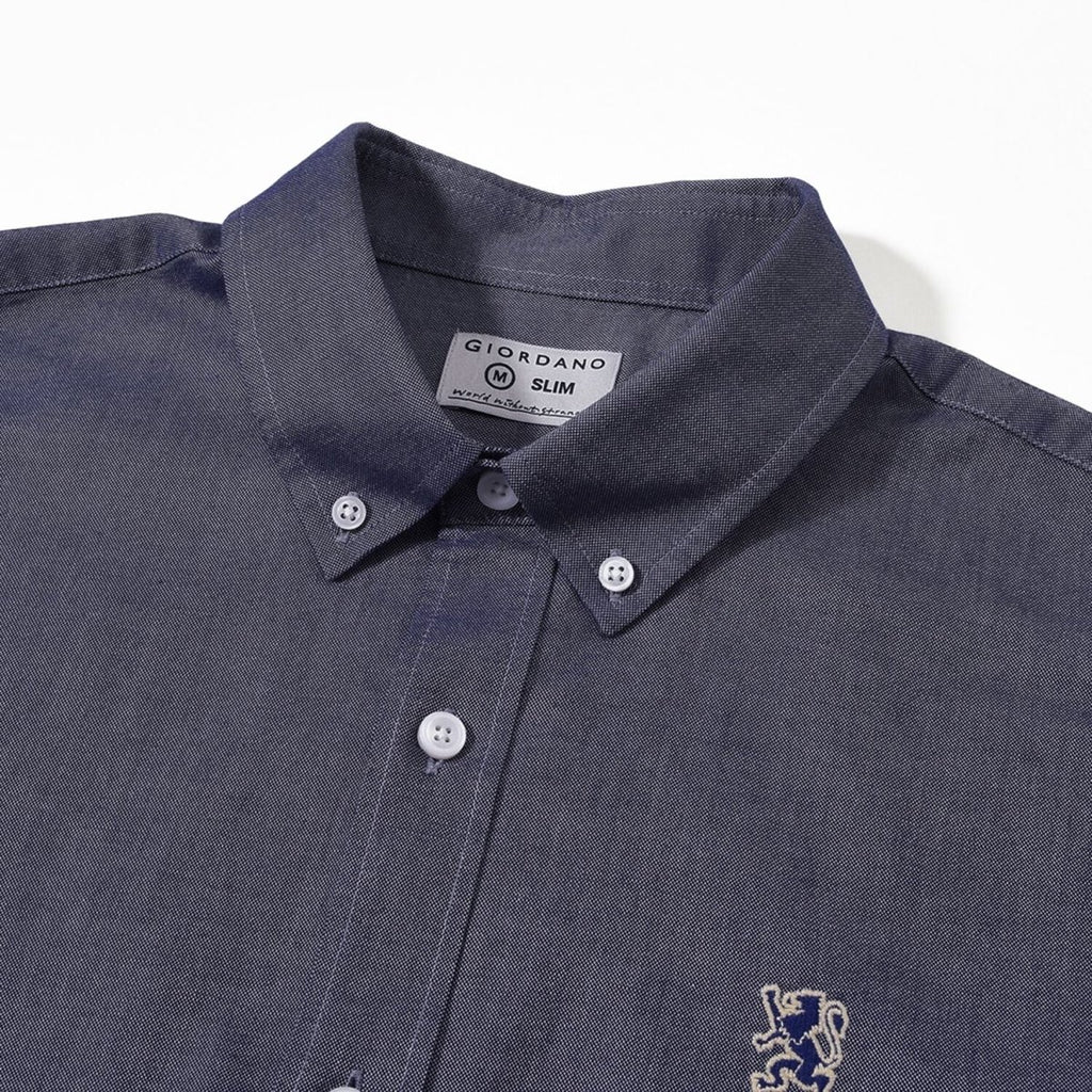 Giordano Men's Oxford Long Sleeve Shirt - Premium Shirts