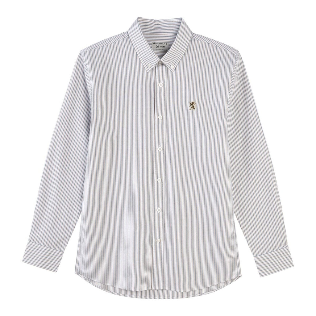Men's Oxford Long Sleeve Shirt S - Shop Giordano
