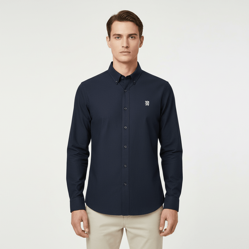 Men's Oxford Long Sleeve Shirt S - Shop Giordano