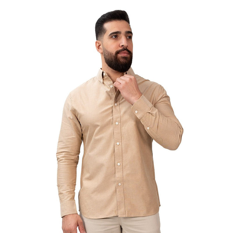 Men's Oxford Long Sleeve Shirt S - Shop Giordano