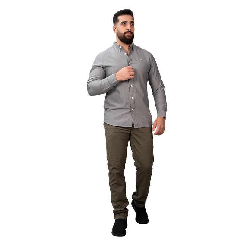 Men's Oxford Long Sleeve Shirt S - Shop Giordano