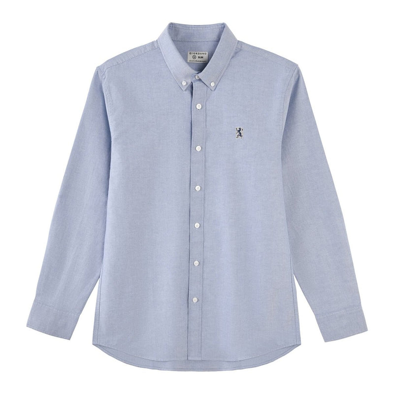 Men's Oxford Long Sleeve Shirt S - Shop Giordano