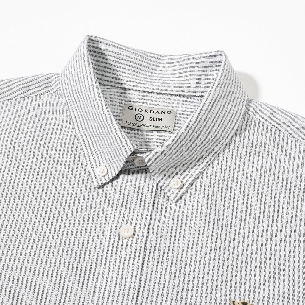 Men's Oxford Long Sleeve Shirt S - Shop Giordano