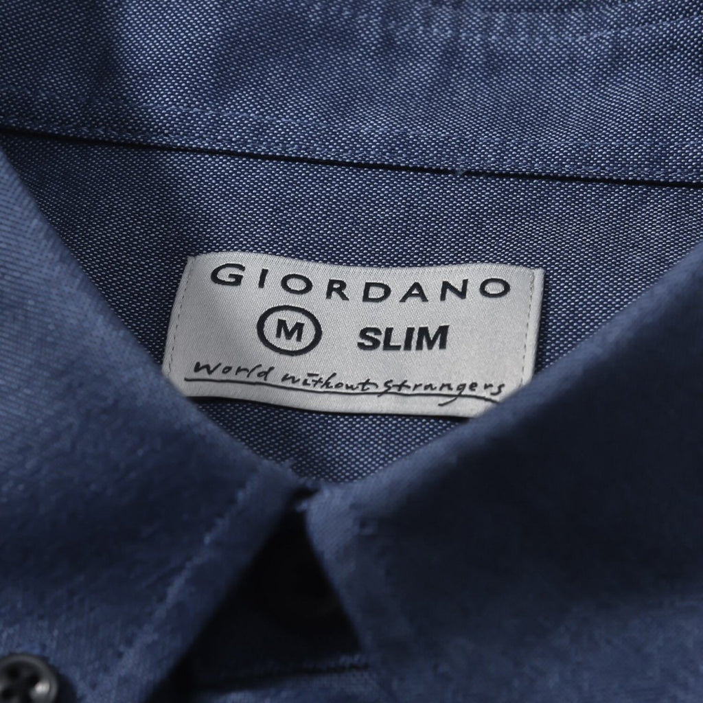 Men's Oxford Long Sleeve Shirt S - Shop Giordano