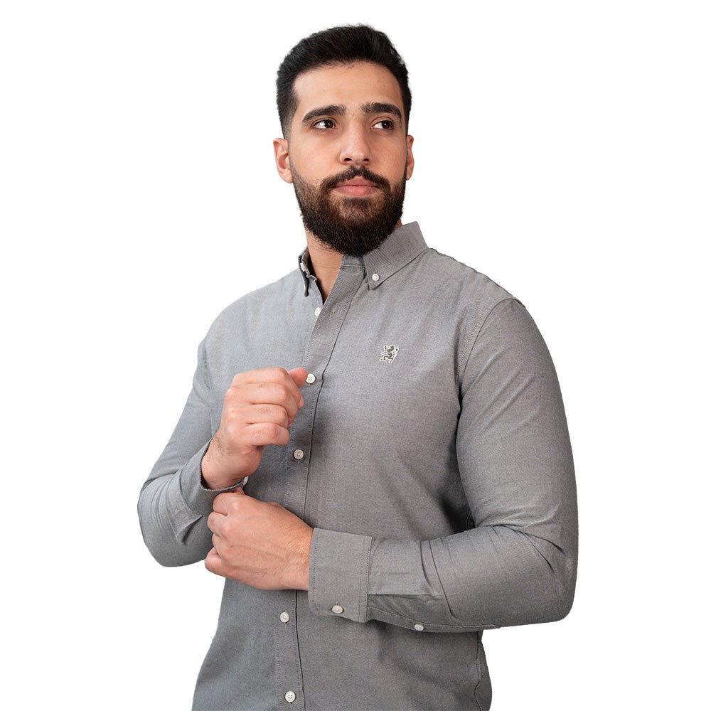 Men's Oxford Long Sleeve Shirt S - Shop Giordano