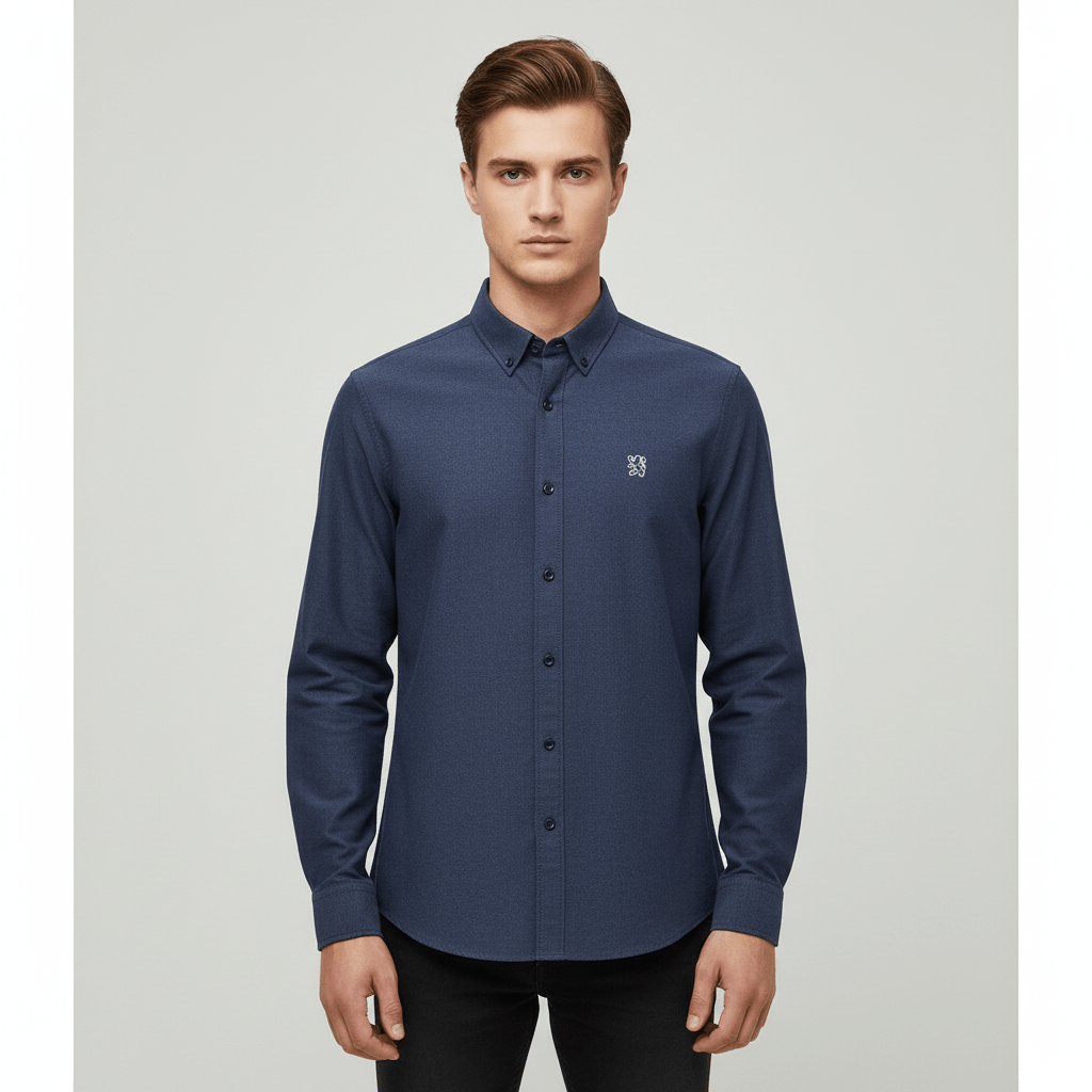 Men's Oxford Long Sleeve Shirt S - Shop Giordano