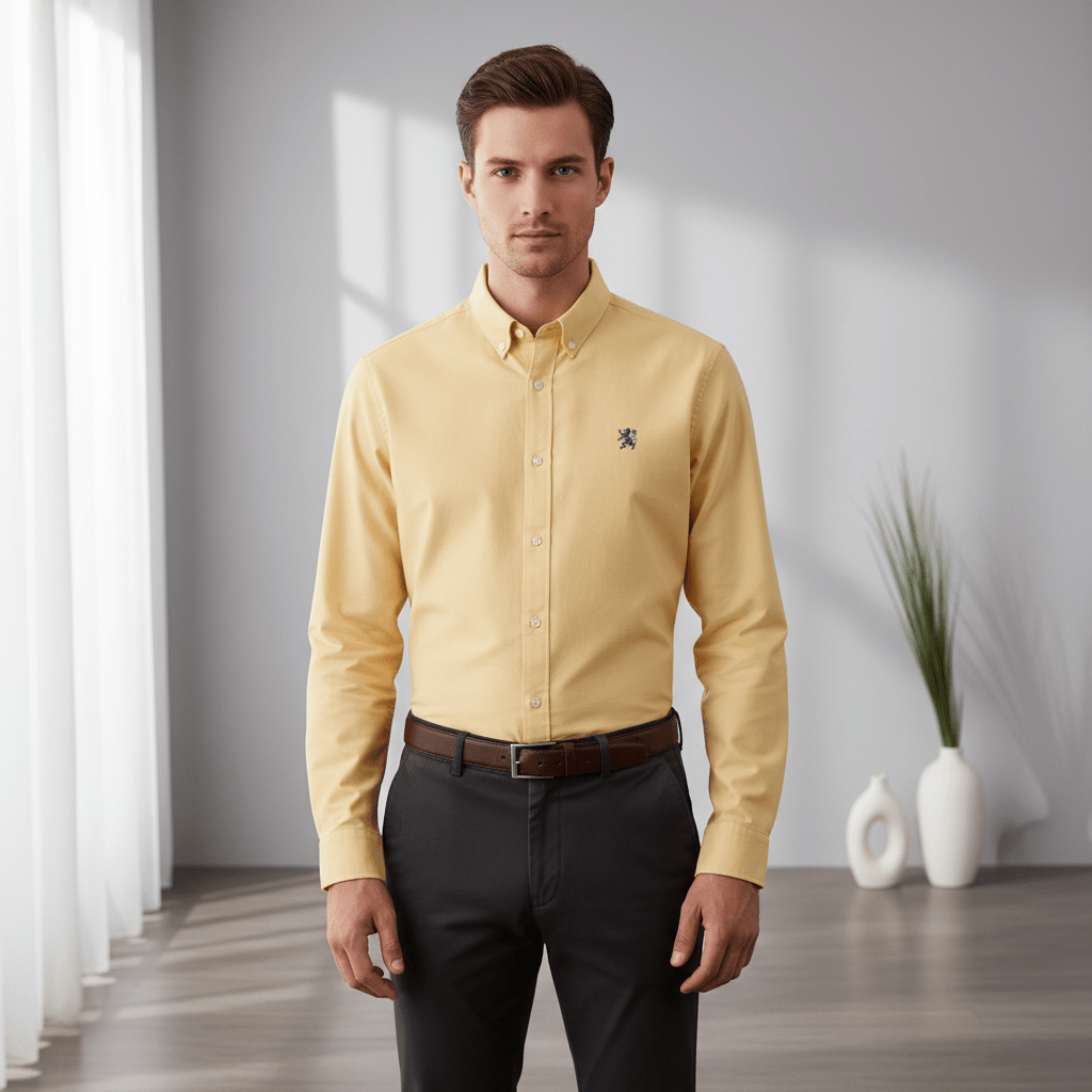 Giordano Men's Oxford Long Sleeve Shirt - first_variant_option_2 Premium Shirts for Giordano