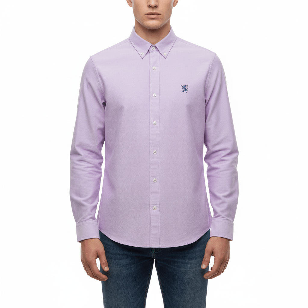 Men's Oxford Long Sleeve Shirt S - Shop Giordano