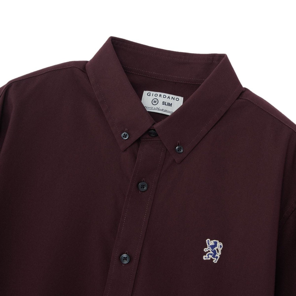 Men's Oxford Long Sleeve Shirt S - Shop Giordano