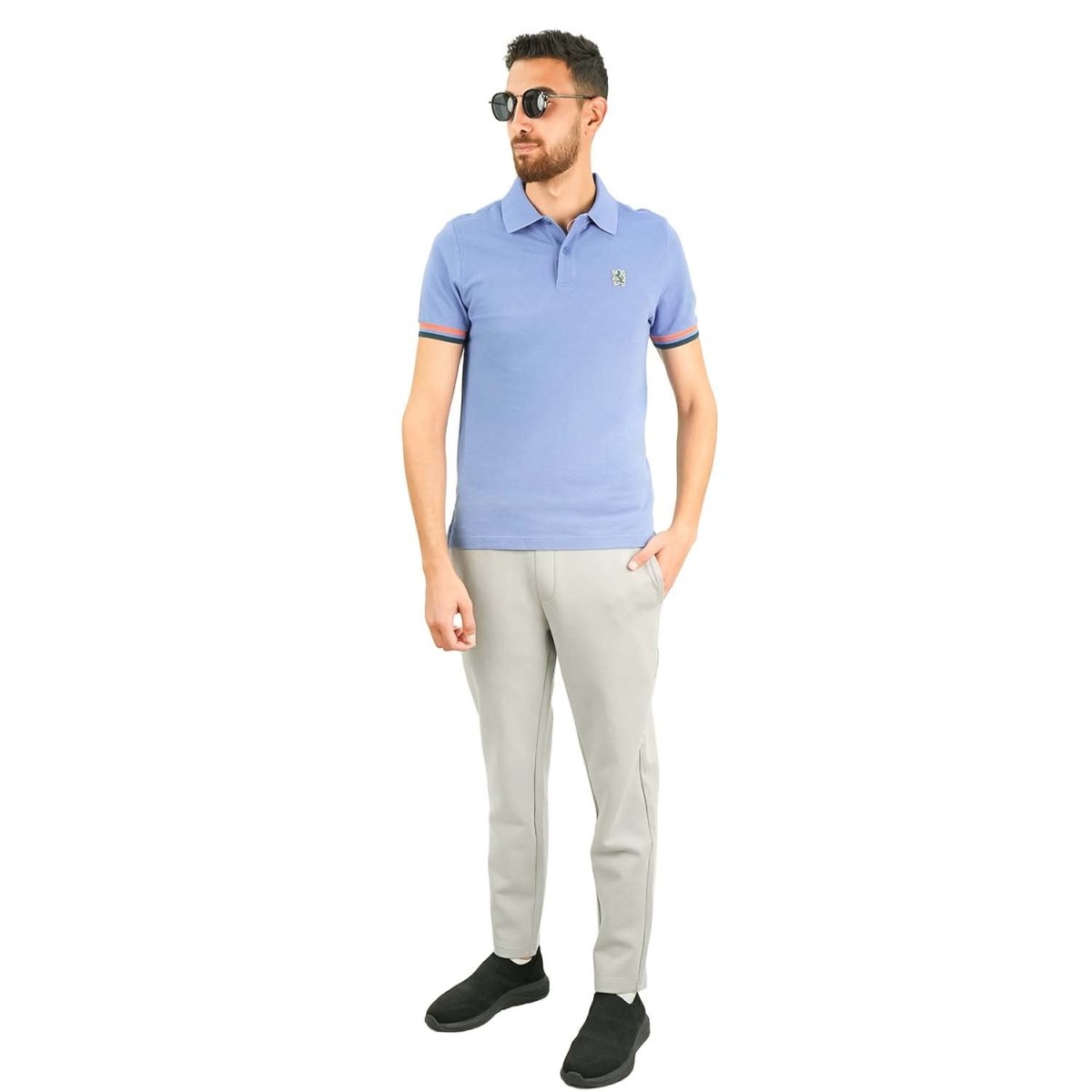 Men's Performance Polo: Classic Piqué, Tipped Collar, Embroidered Detail - Giordano